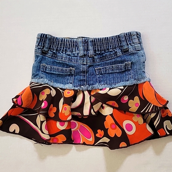 Mary-Kate and Ashley Girl's Size 4 Denim Jean Embroidered Retro Flower S… - Picture 5 of 7